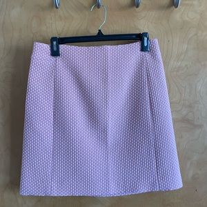 The Loft pink and white polka dot skirt, Size 6 petite.